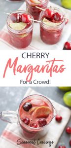 Cherry margaritas are the perfect drinks to serve for a crowd.