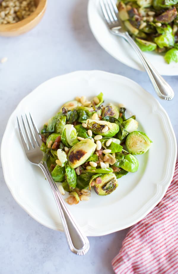 Sauteed Brussels Sprouts recipe with pancetta 