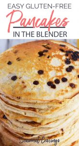 Easy gluten-free pancakes made in a blender.