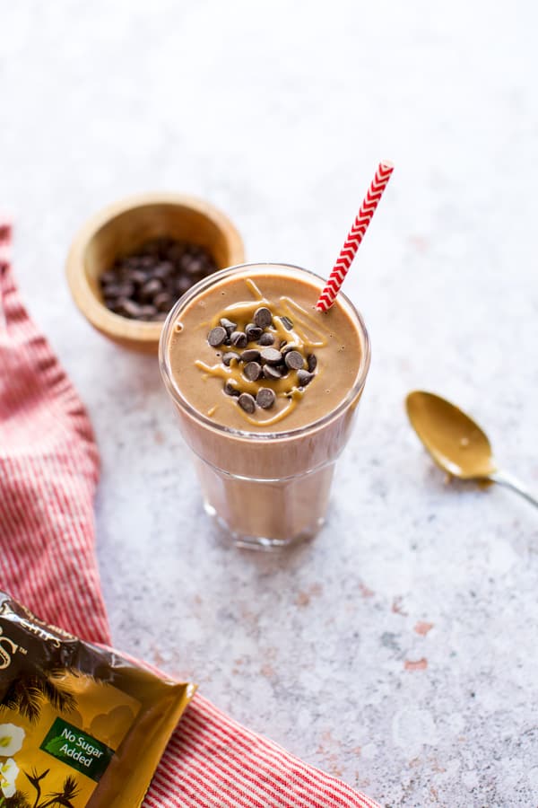 chocolate smoothie with almond butter