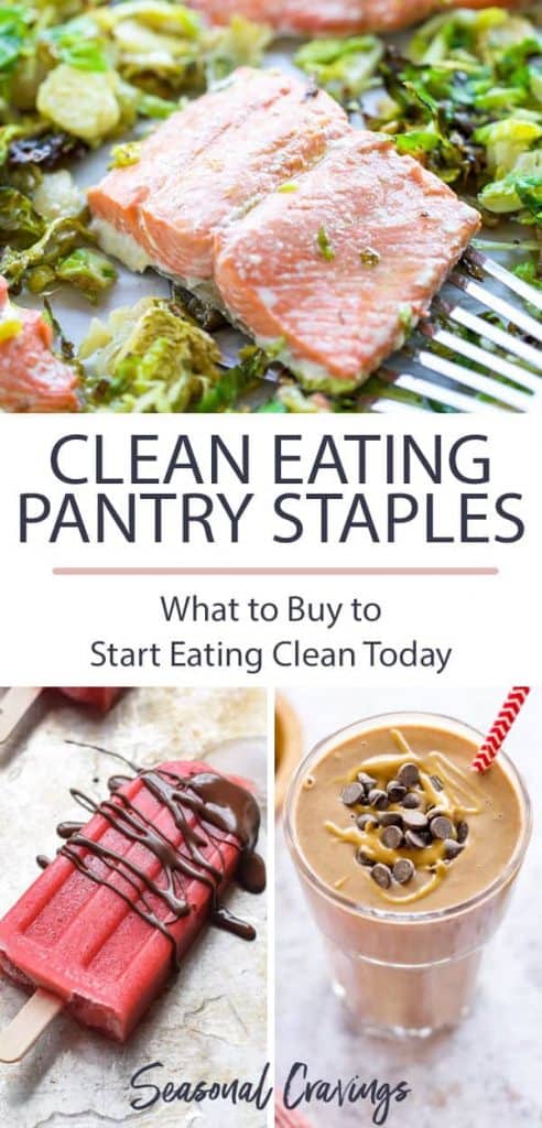 clean eating pantry staples with sheet pan salmon