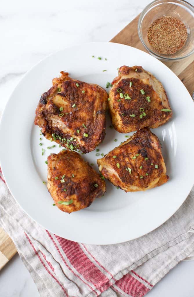 keto air fryer chicken thighs with spice
