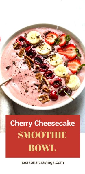 cherry cheesecake smoothie bowl