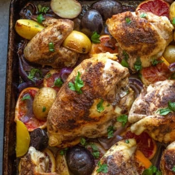 sheet pan chicken with potatoes