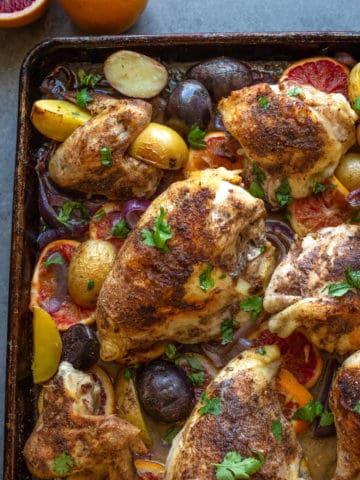 sheet pan chicken with potatoes