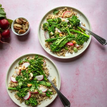 broccolini and rice salad