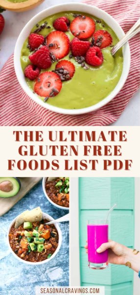 The Ultimate Gluten Free Foods List PDF - Seasonal Cravings