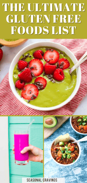 The Ultimate Gluten Free Foods List PDF - Seasonal Cravings
