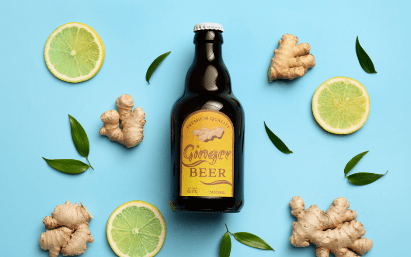 ginger beer with ginger root
