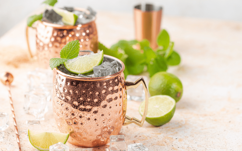 two moscow mule cups