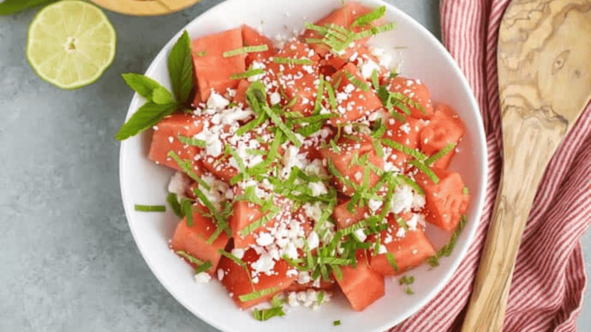 Skinny Watermelon Feta Salad