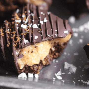 Vegan Salted Caramel Brownie Bites