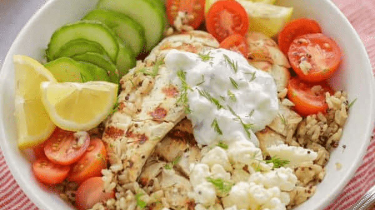Chicken Gyro Bowl with Rice