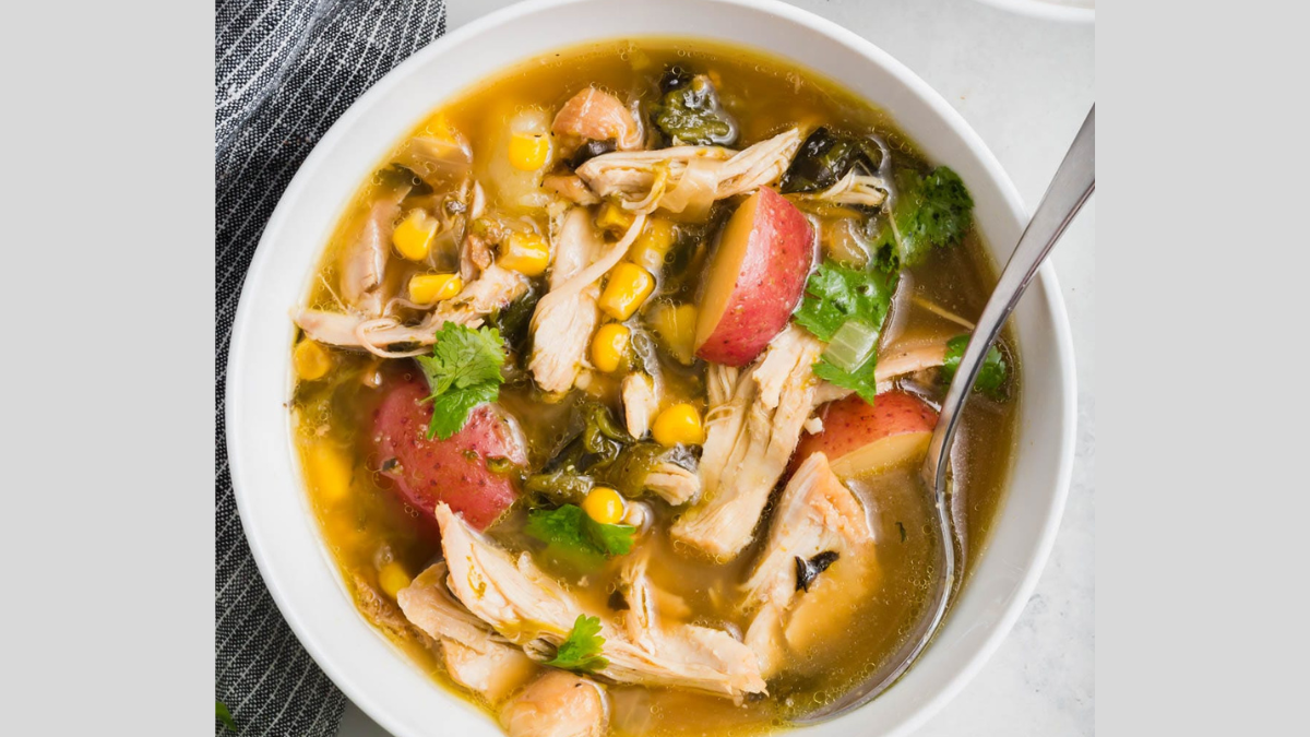 Roasted Poblano Chicken Soup