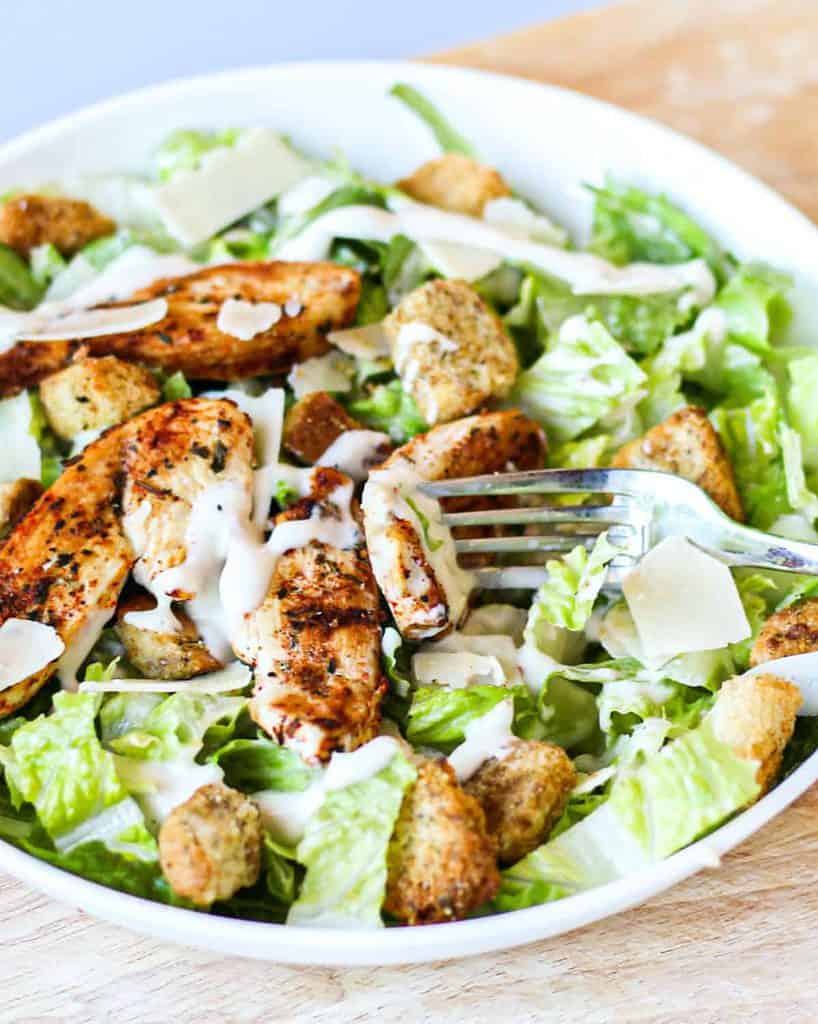 Caesar Salad with Blackened Chicken