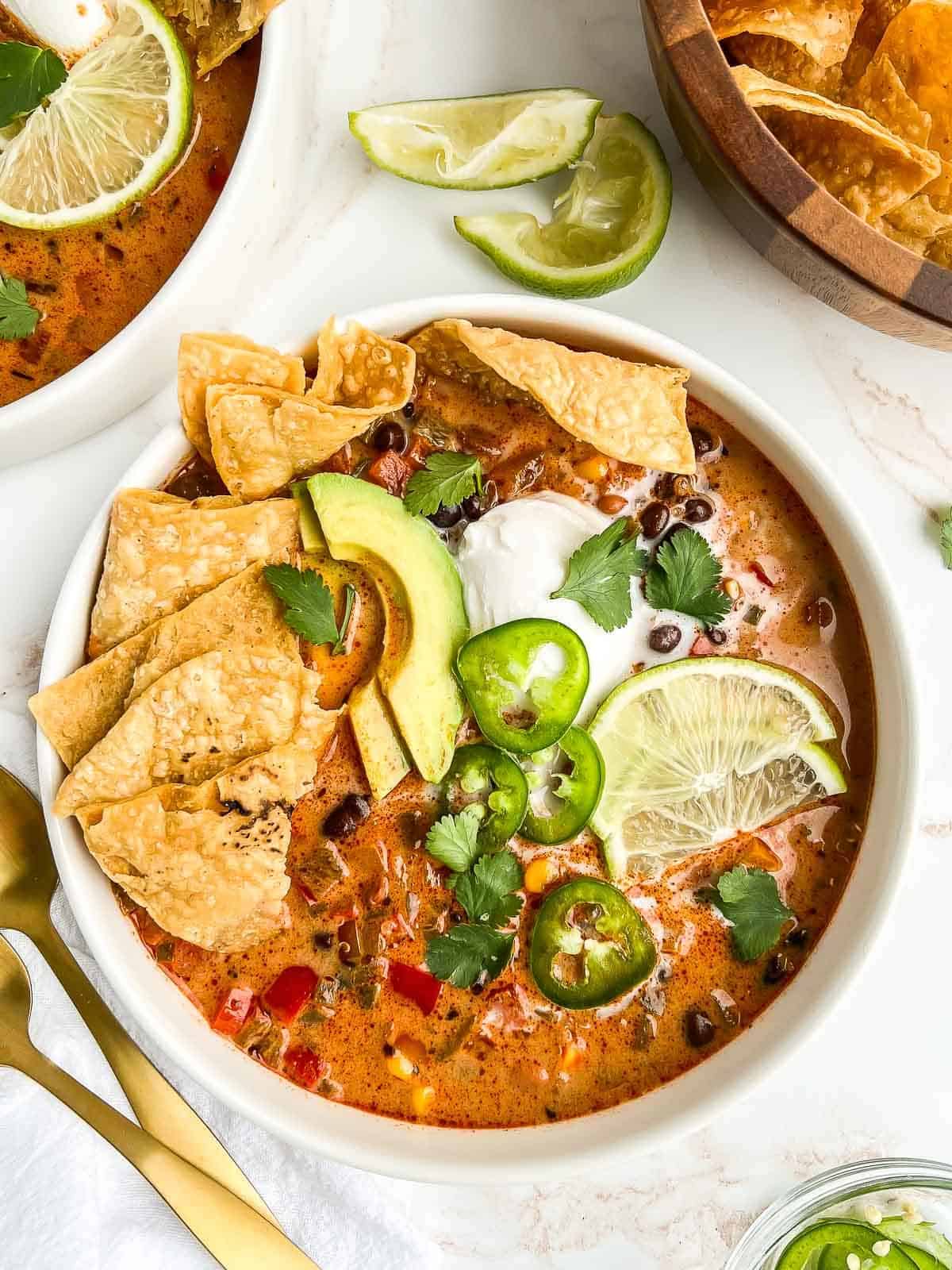 Easy Vegan Enchilada Soup