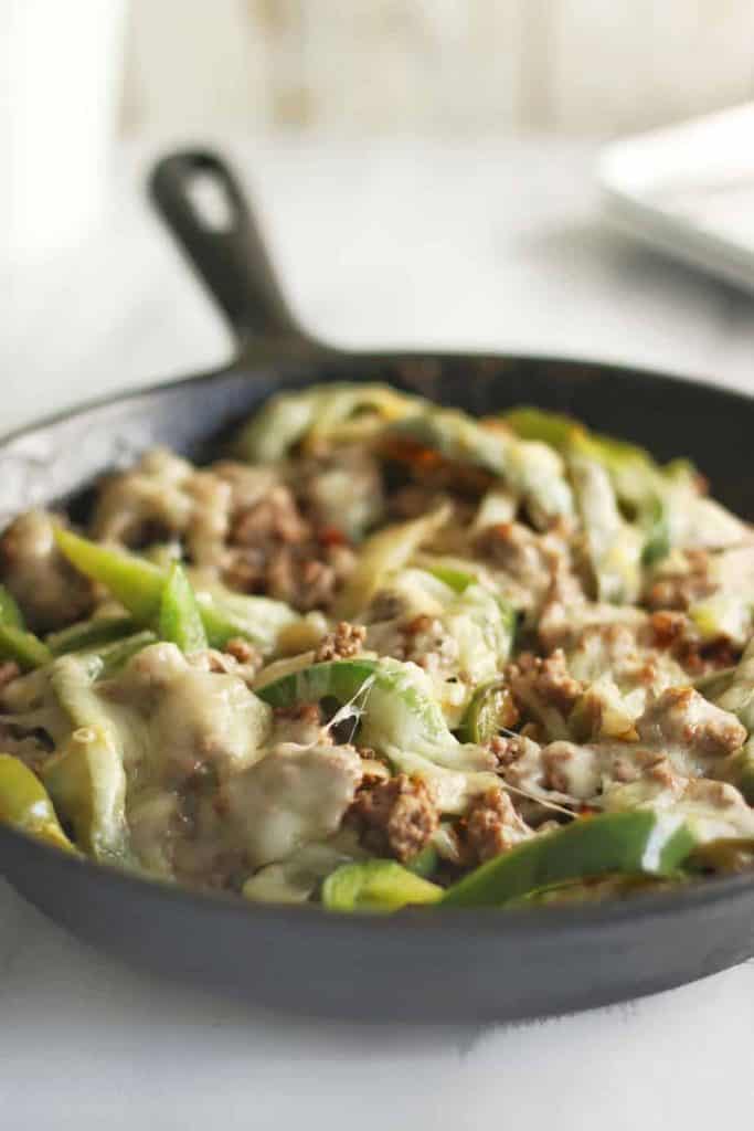 Philly Cheese Beef Skillet