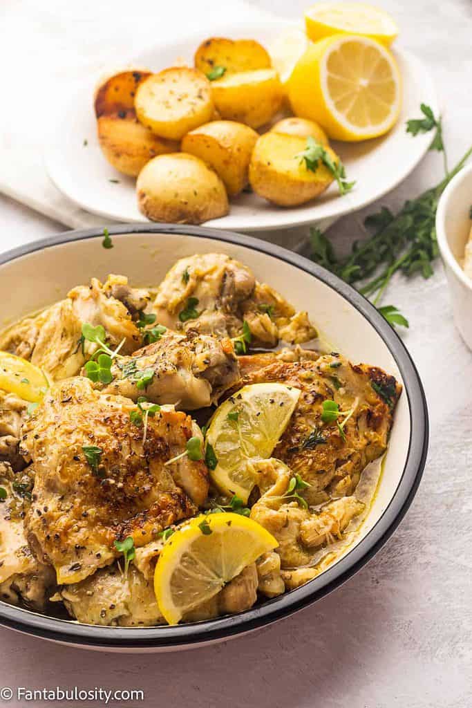Instant Pot Chicken Thighs - Lemon and Herb