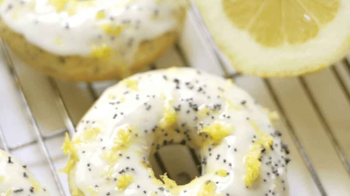 Gluten-Free Lemon Poppy Seed Doughnuts