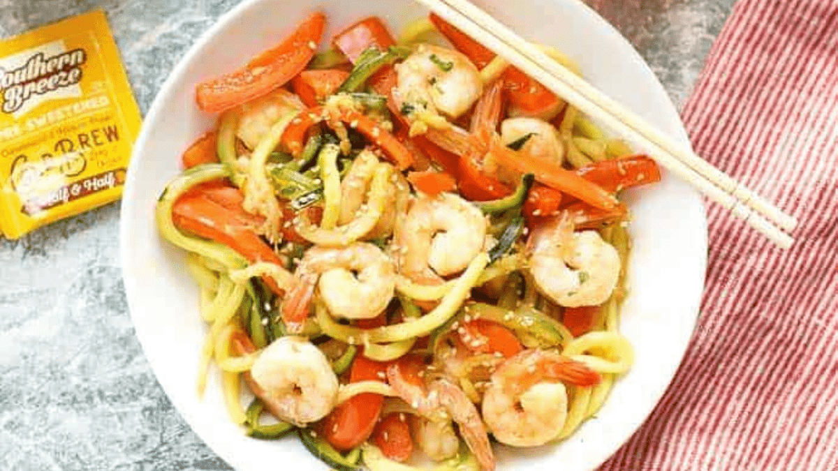 Garlic Shrimp with Zucchini Noodles