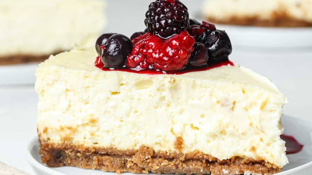 gluten free cheesecake slice