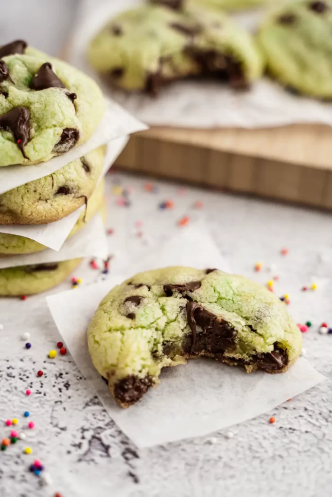 simple chocolate chip mint cookies