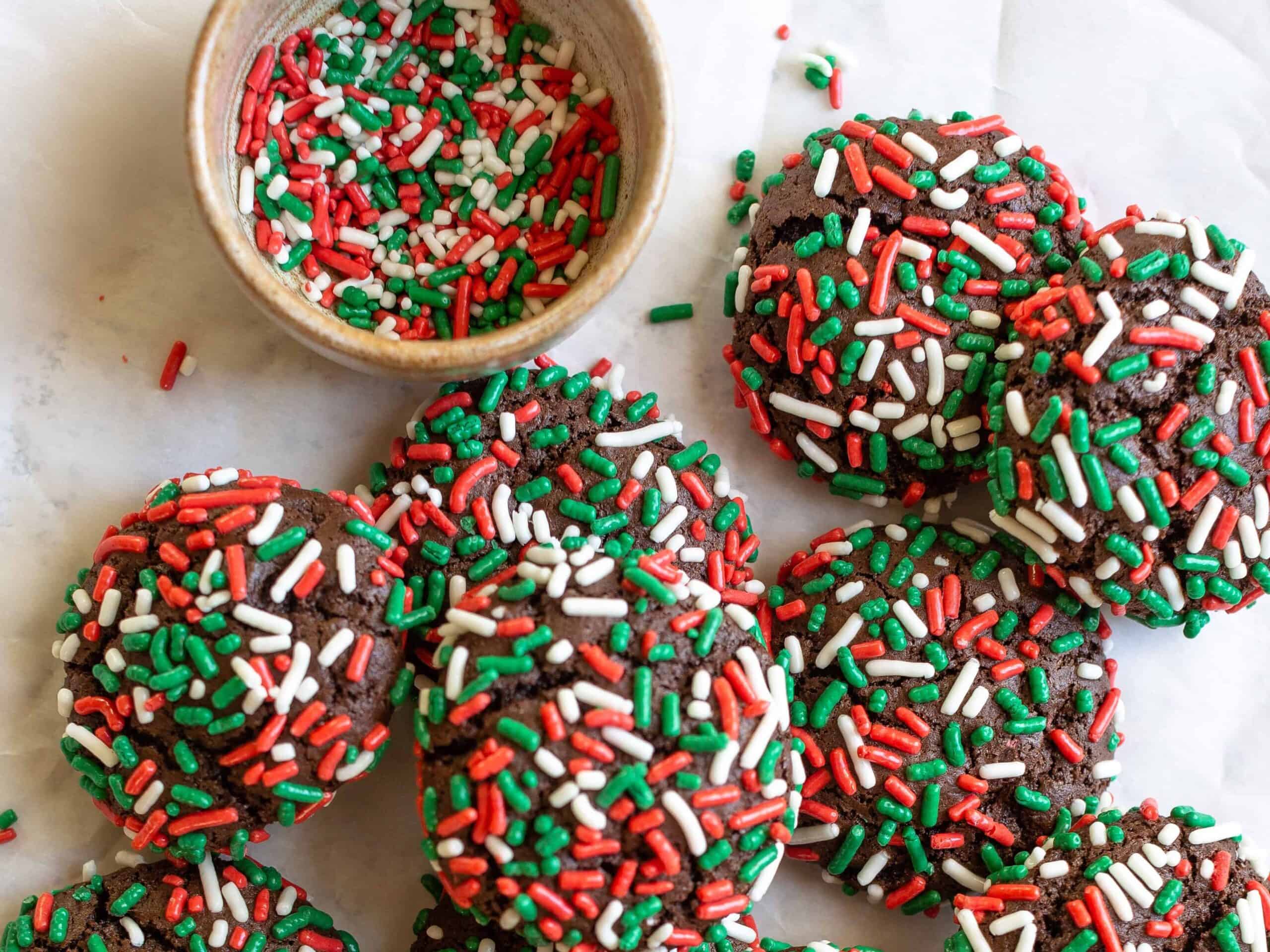 chocolate sprinkle cookies