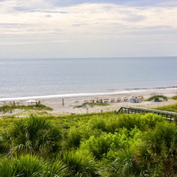 Beach on Amelia Island in Northern Florida along the Atlantic Ocean