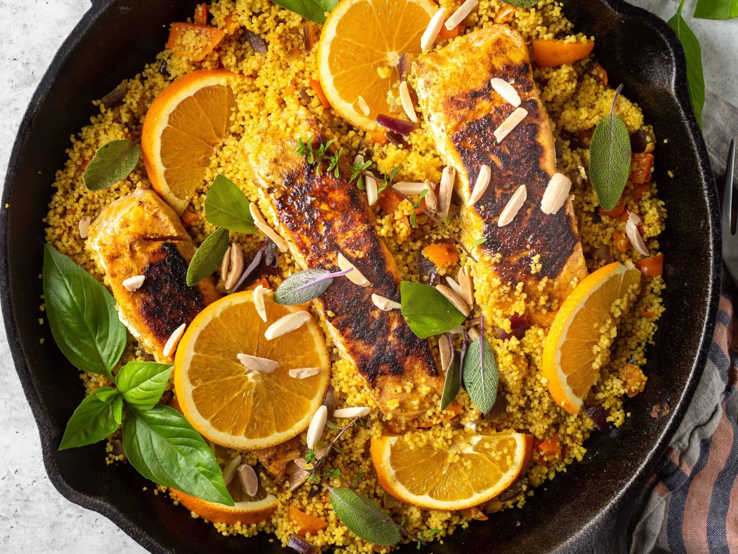 Turmeric Salmon and Couscous