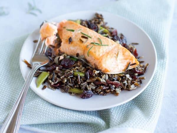 Baked Salmon with Black Rice