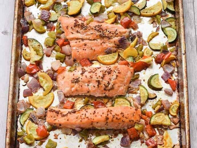 Sheet Pan Apple Cider Glazed Salmon