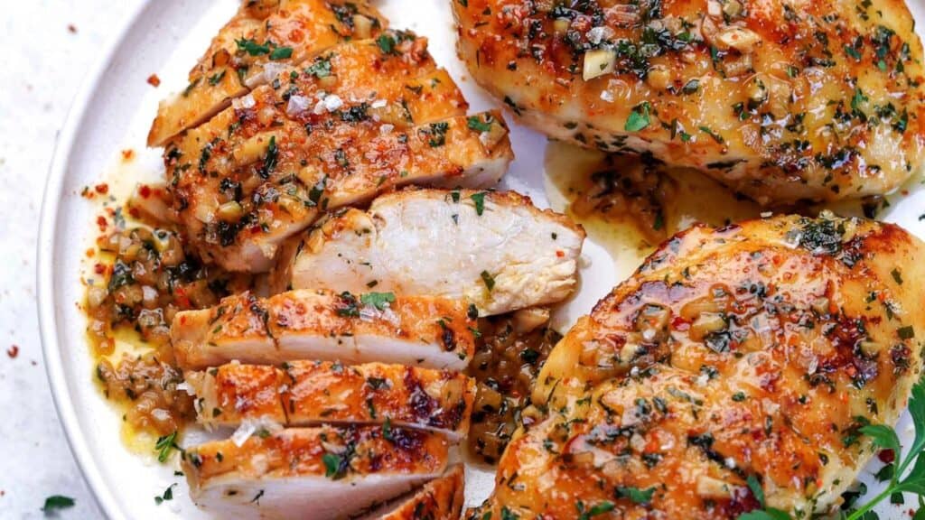 pan seared garlic chicken
