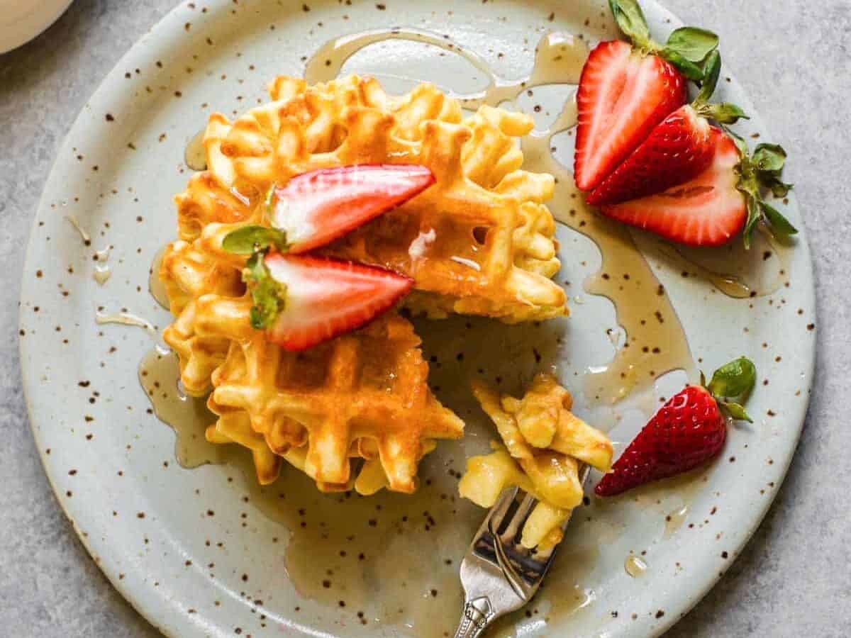 gluten free waffles with bite out