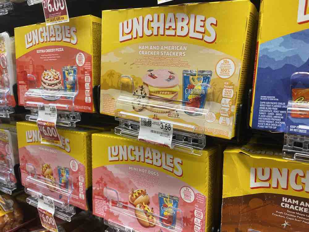  Grocery store Lunchables dinners side view
