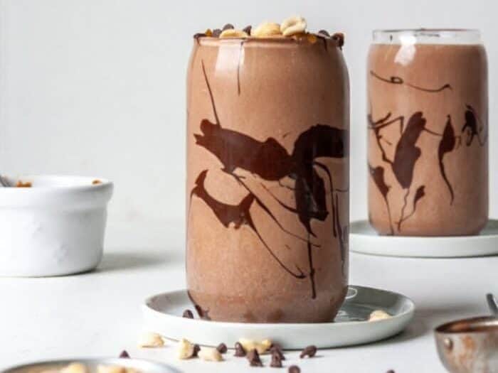 healthy snickers smoothie