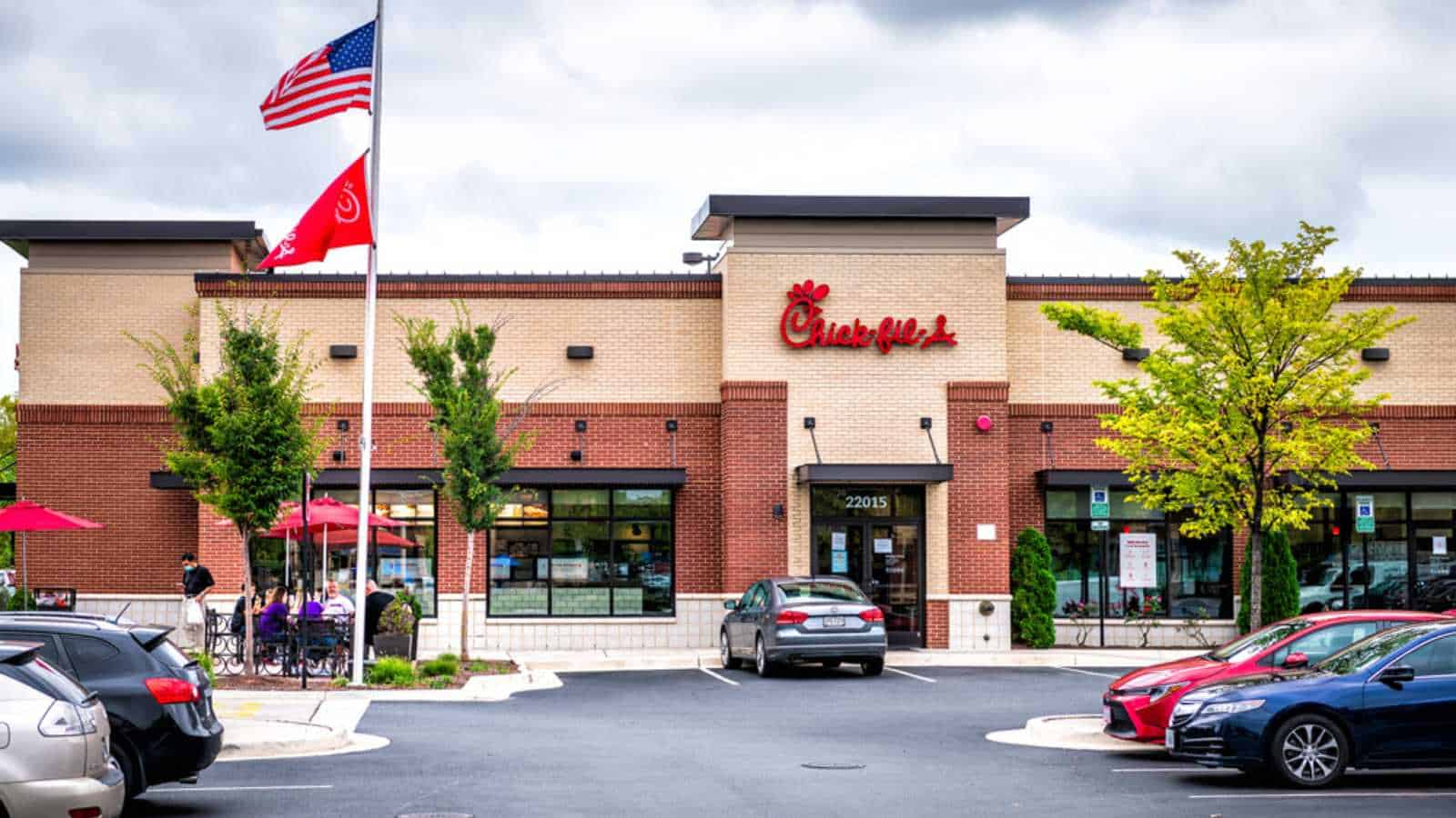 Columbus,Ohio/USA April 24, 2019: Chick-fil-A is an American fast food restaurant chain headquartered in the city of College Park, Georgia, specializing in chicken sandwiches.