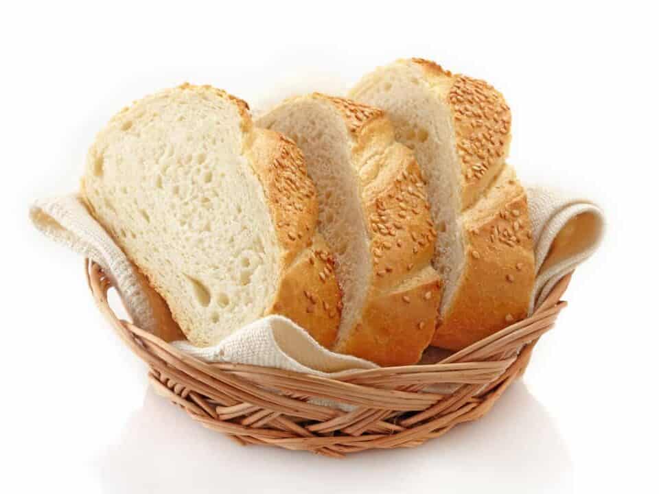 Sliced bread in a basket