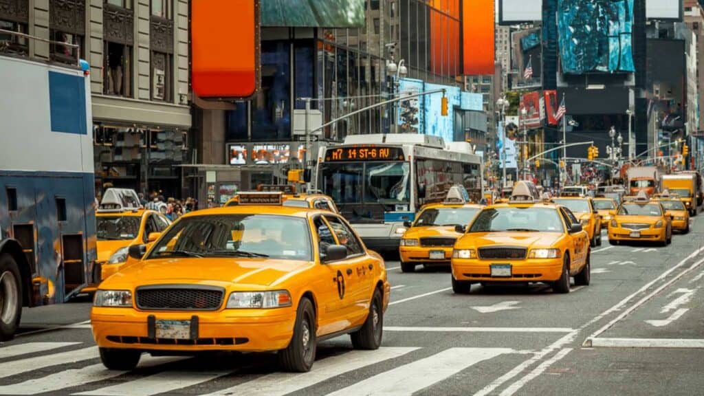 تاکسی نیویورک، تاکسی، نیویورک، آمریکا، میدان تایمز، ایالات متحده آمریکا