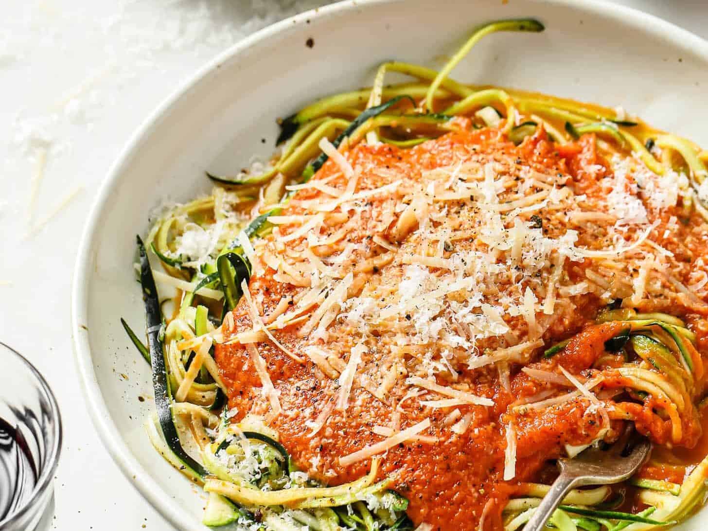 low carb zucchini spaghetti
