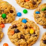 40 Gluten Free oatmeal cookies with m&m's.
