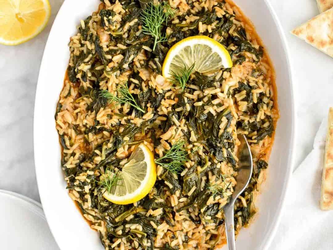 Greek Spinach and Rice