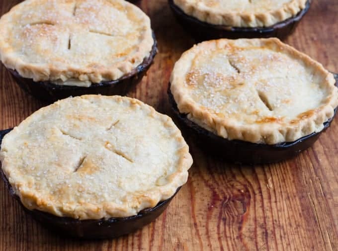 Small pear pies.