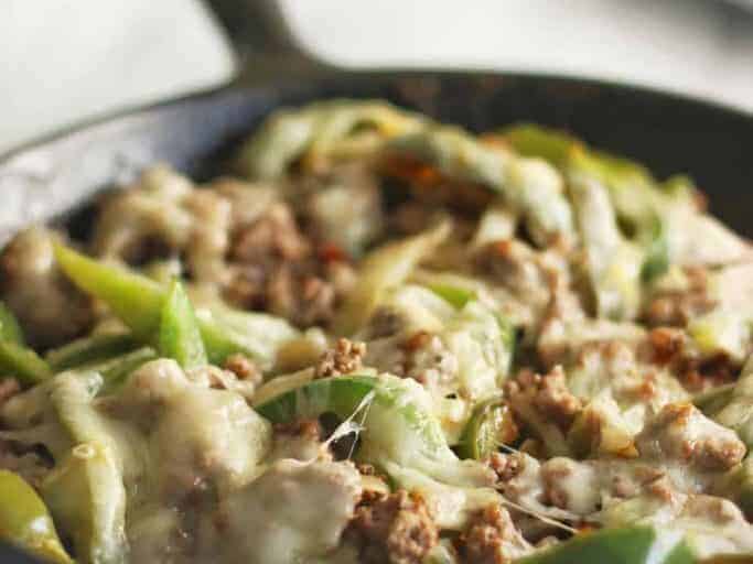Philly Cheese Beef Skillet