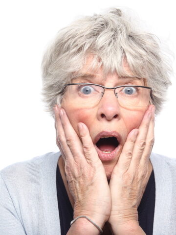 shocked older woman