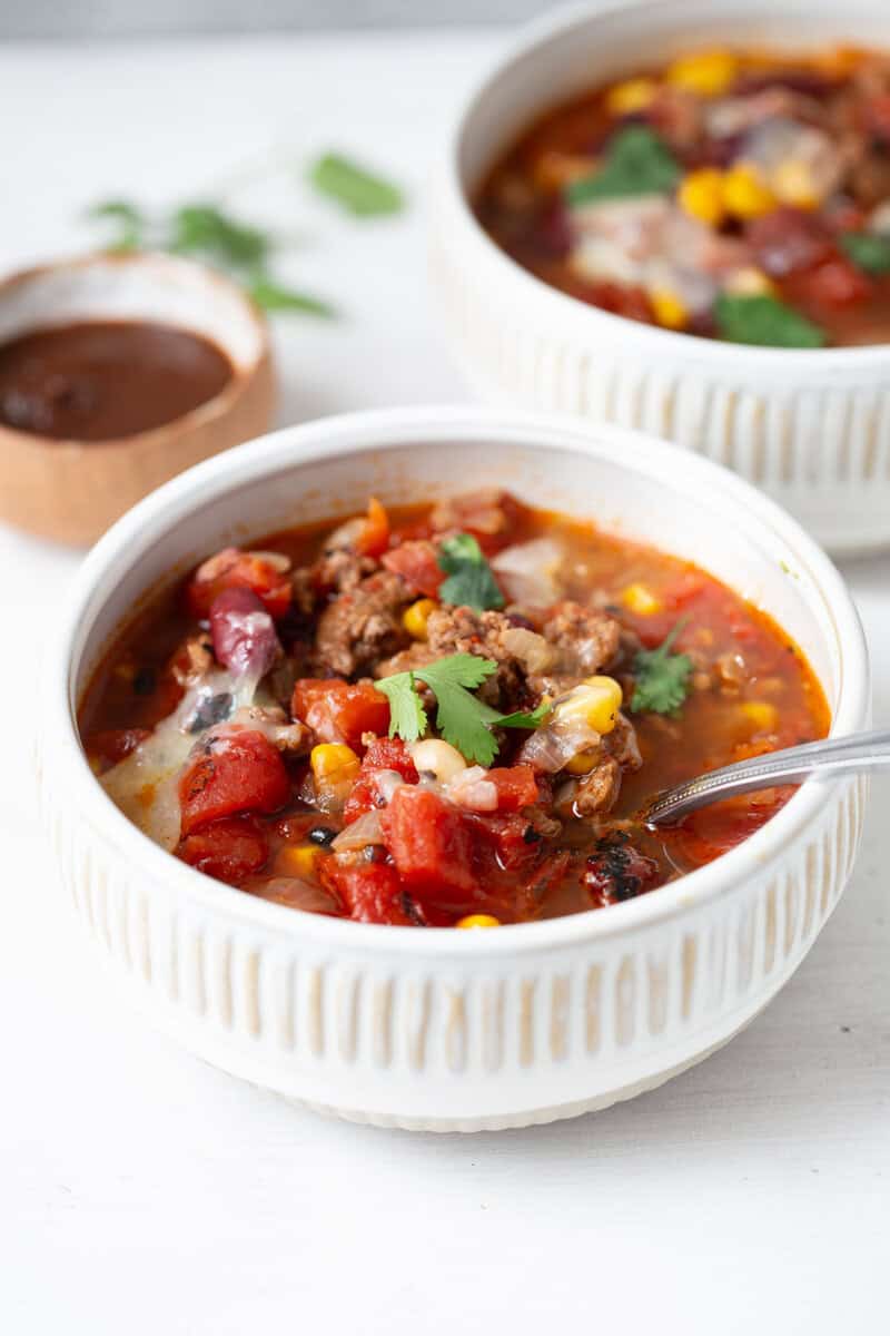 bowl of taco soup