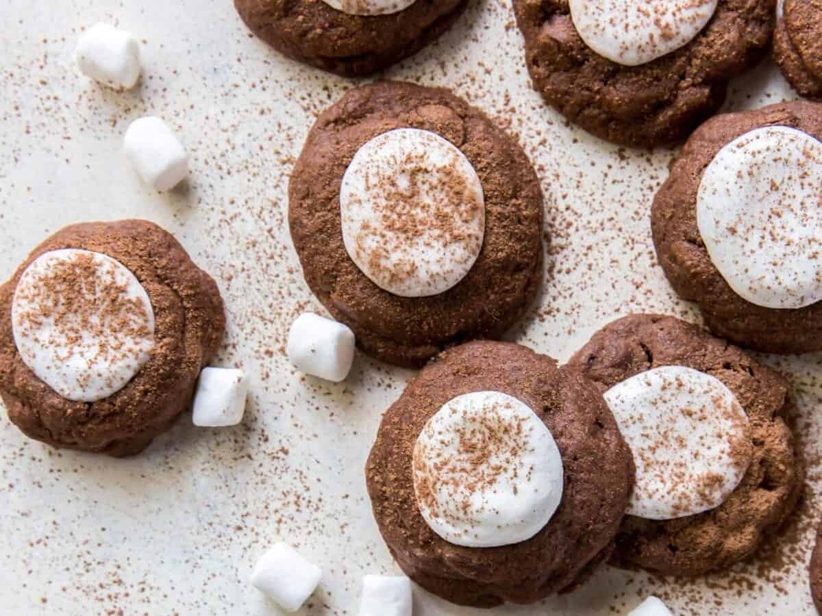 Hot Cocoa Cookies with Marshmallows