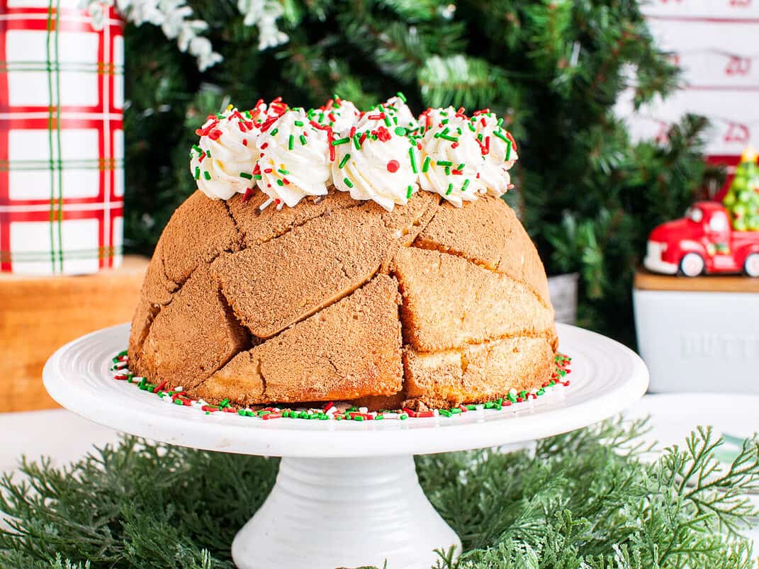 Italian Christmas Zuccotto Cake