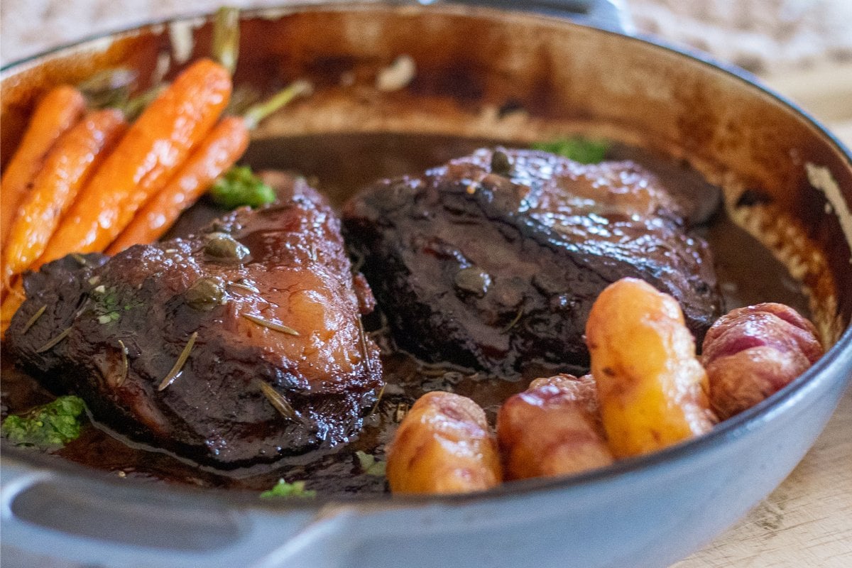 Slow Braised Beef Cheeks in a Red Wine Sauce