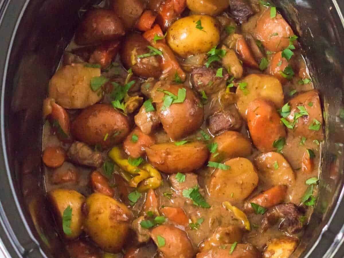 Slow Cooker Mississippi Beef Stew