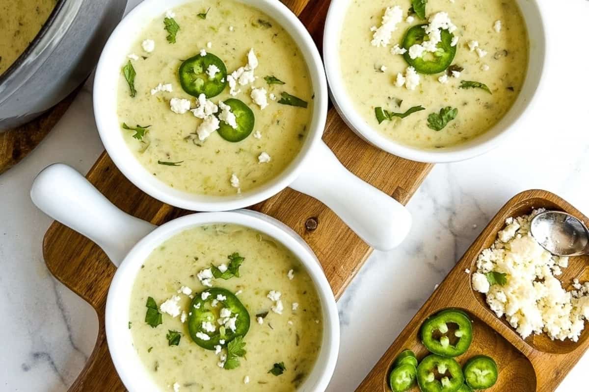 3 Jalapeno soups in a bowl.